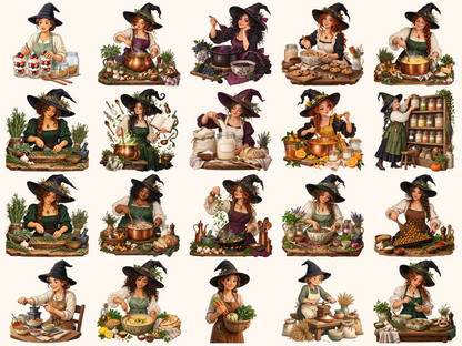 Kitchen Witches Clipart
