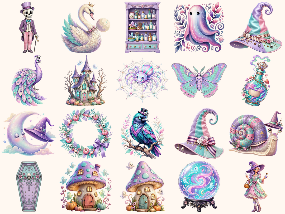 Pastel Halloween Clipart