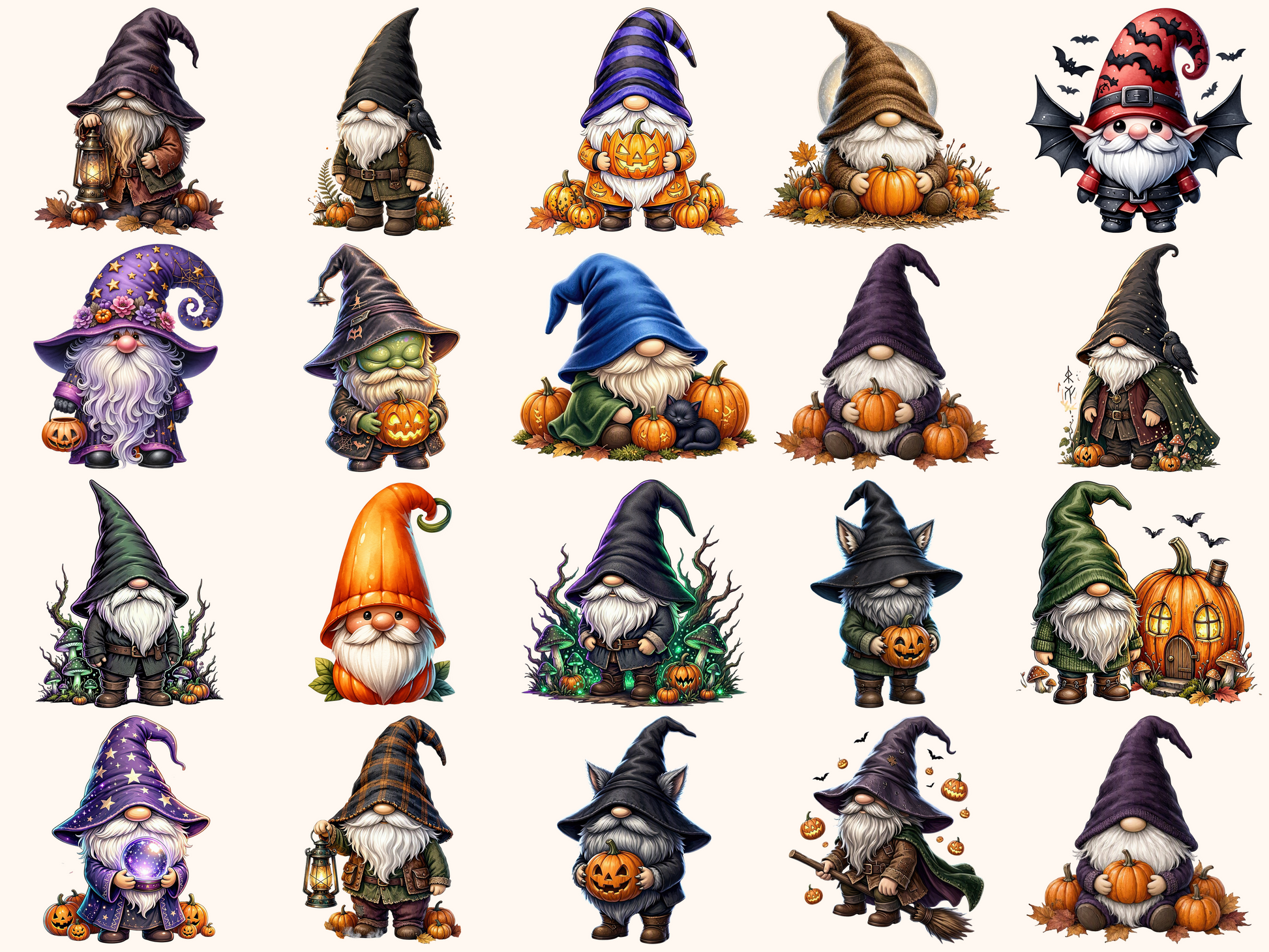 Halloween Gnomes Clipart