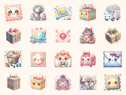 Kawaii Mail Clipart