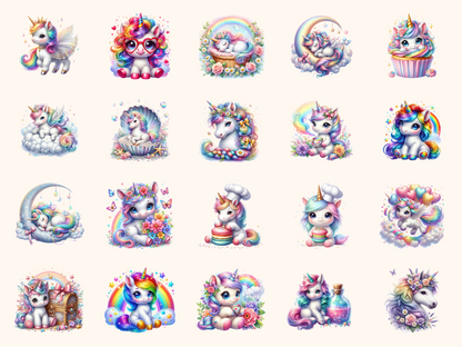Little Unicorns Clipart
