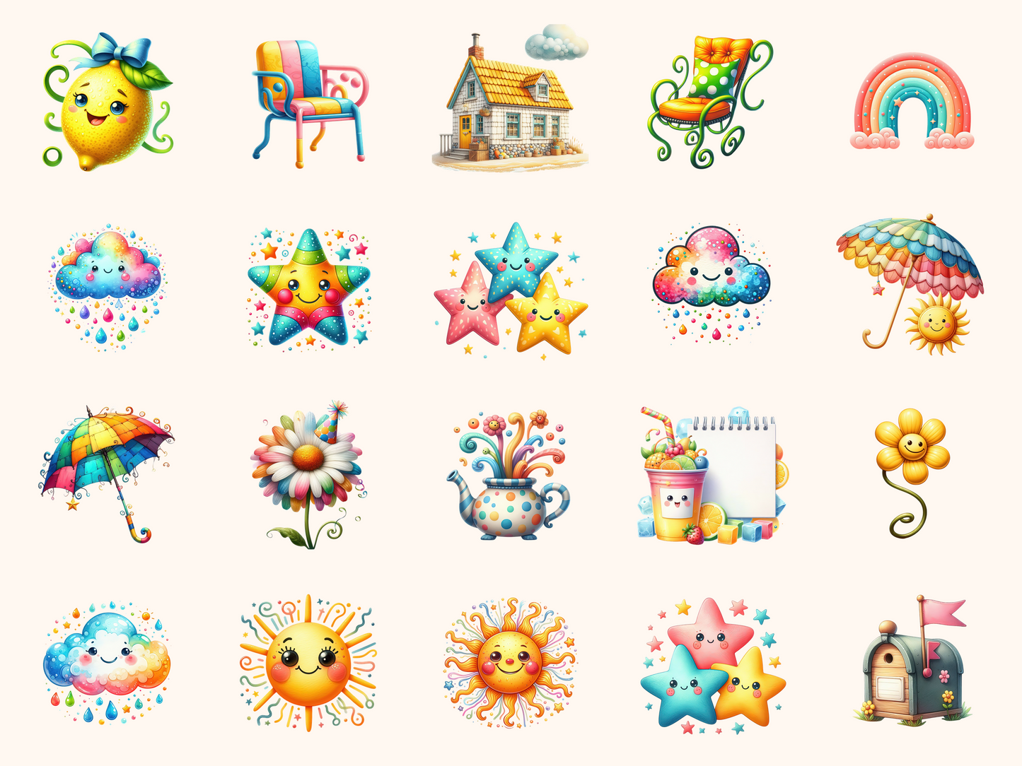 Whimsy Summer Clipart