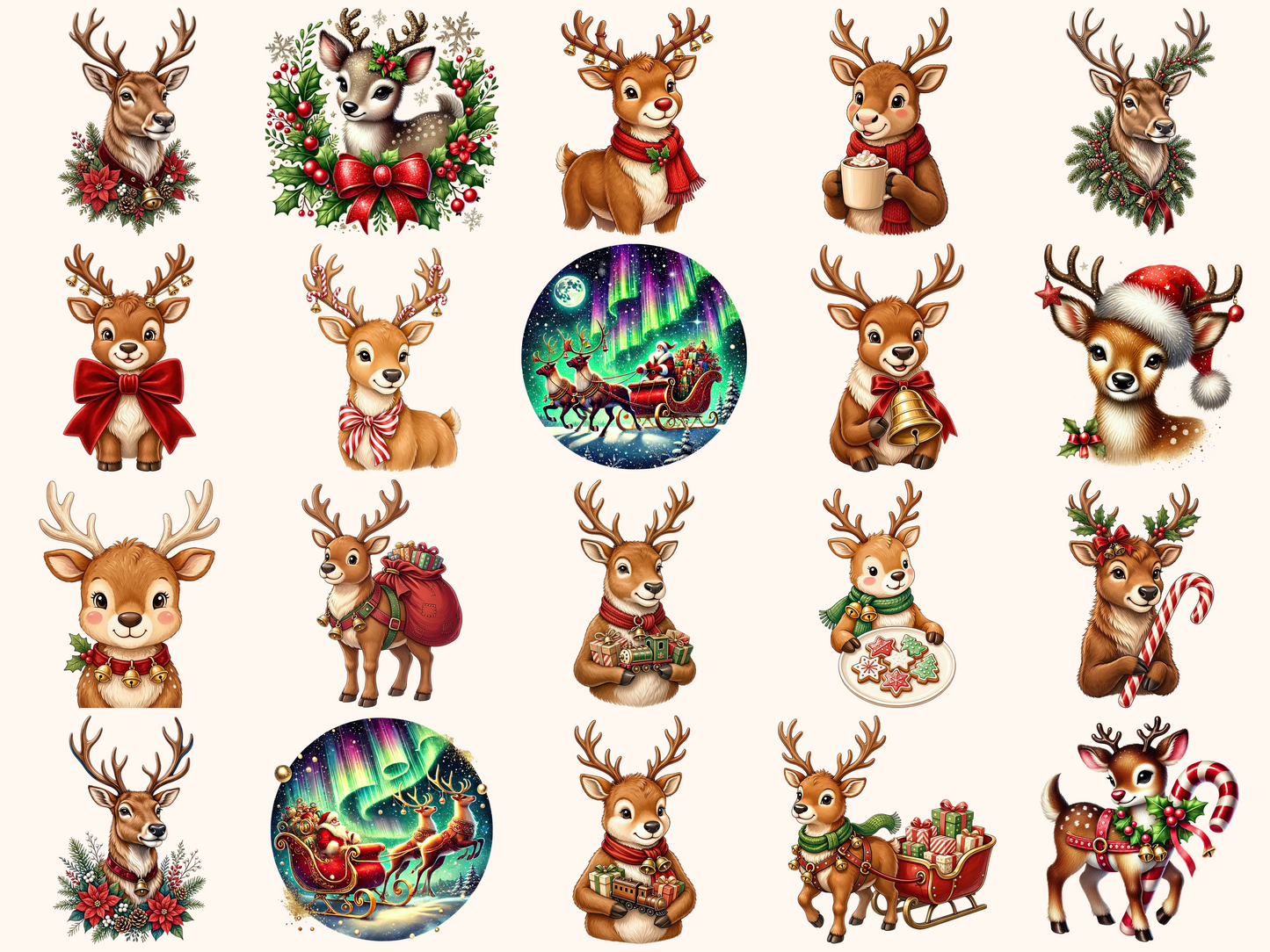 Santa's Reindeer Clipart