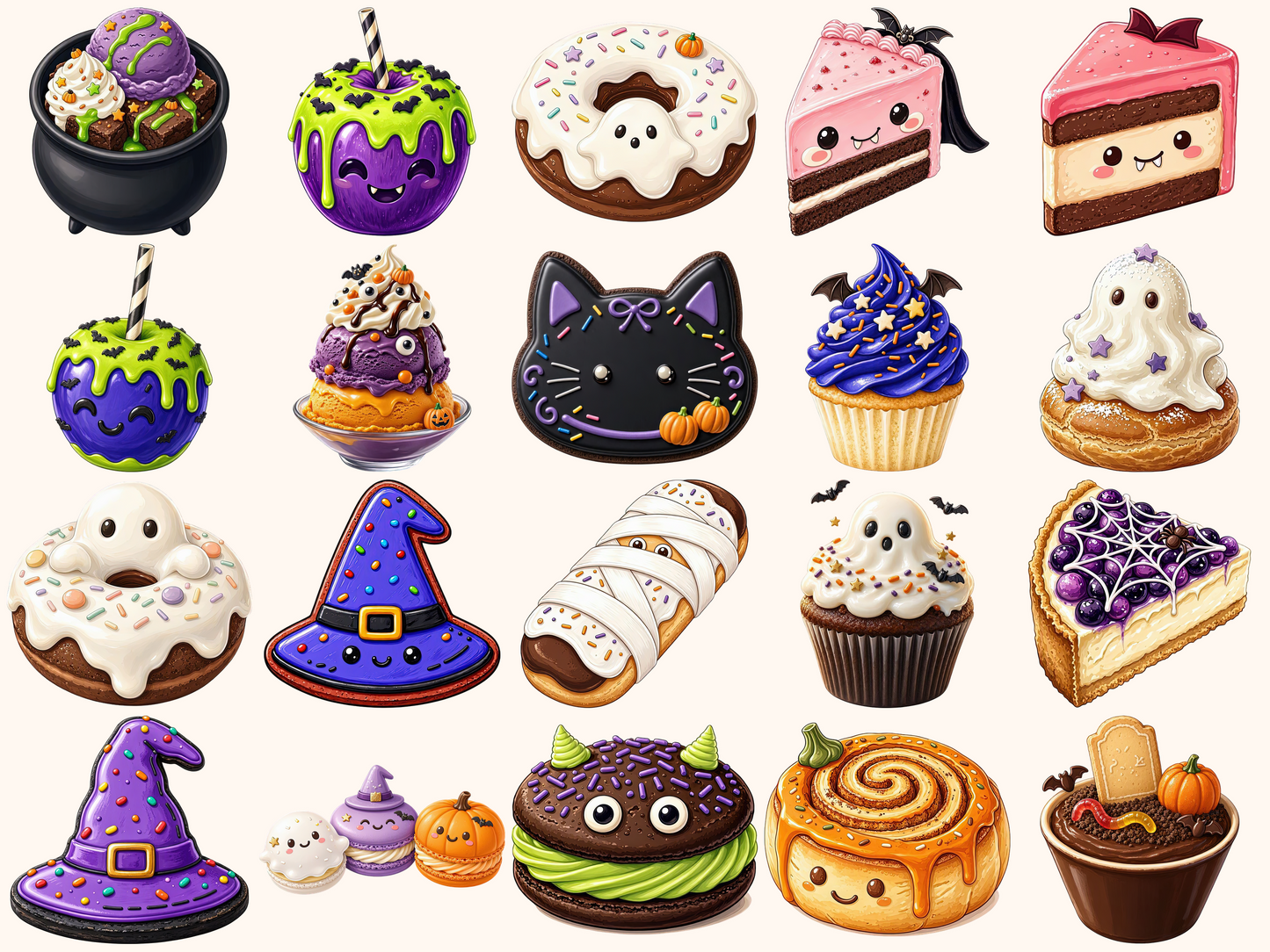 Halloween Desserts Clipart