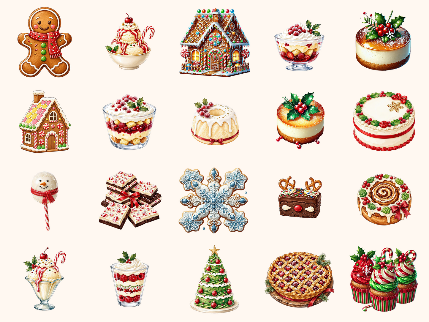Christmas Desserts Clipart