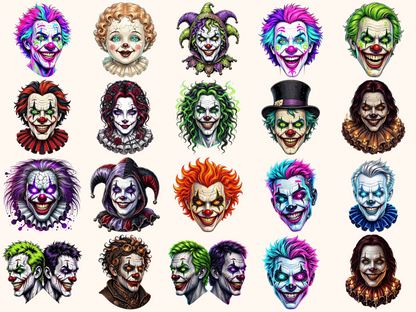 Psycho Clowns Clipart