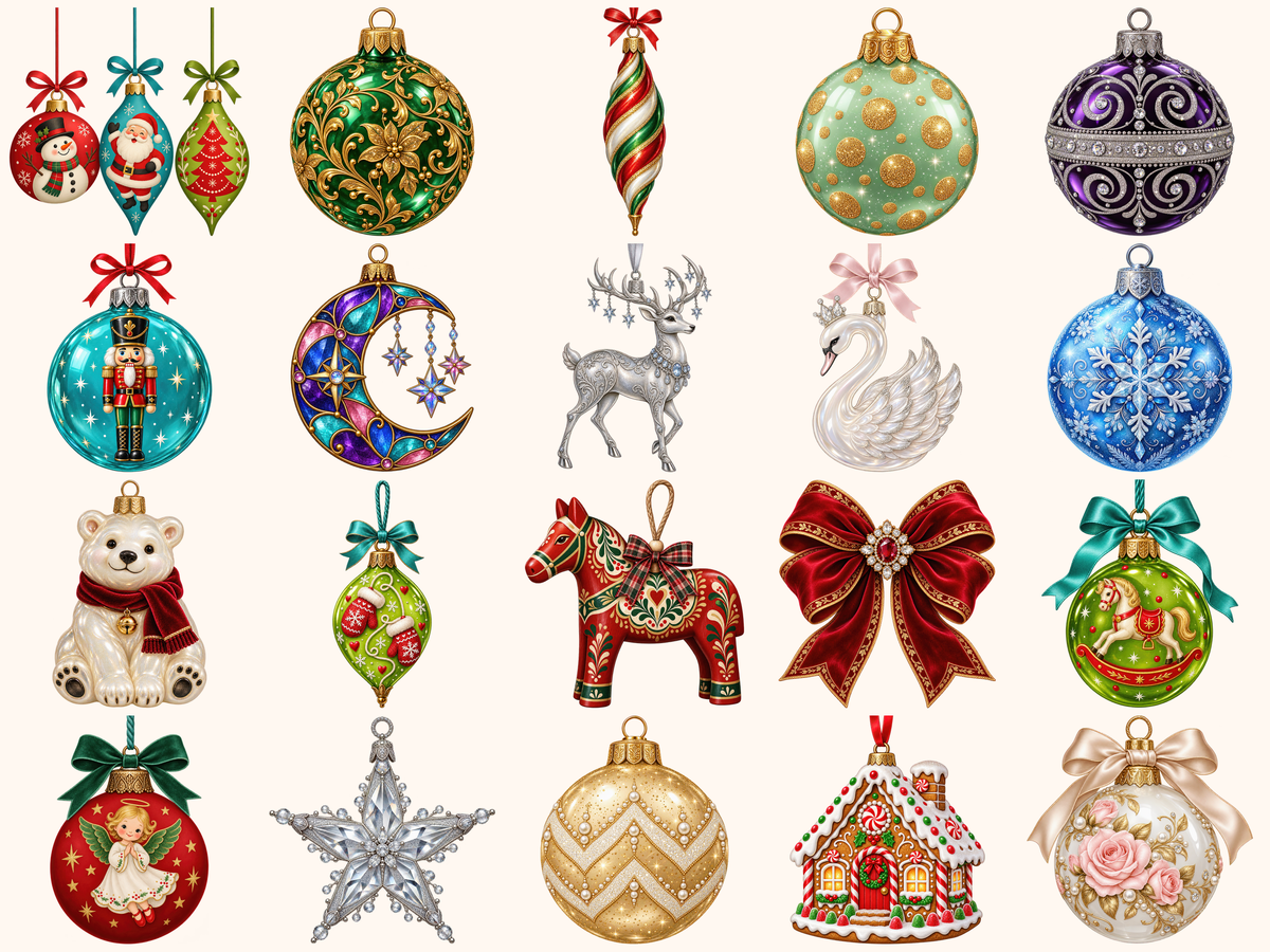 Christmas Ornaments Clipart — listing preview 4
