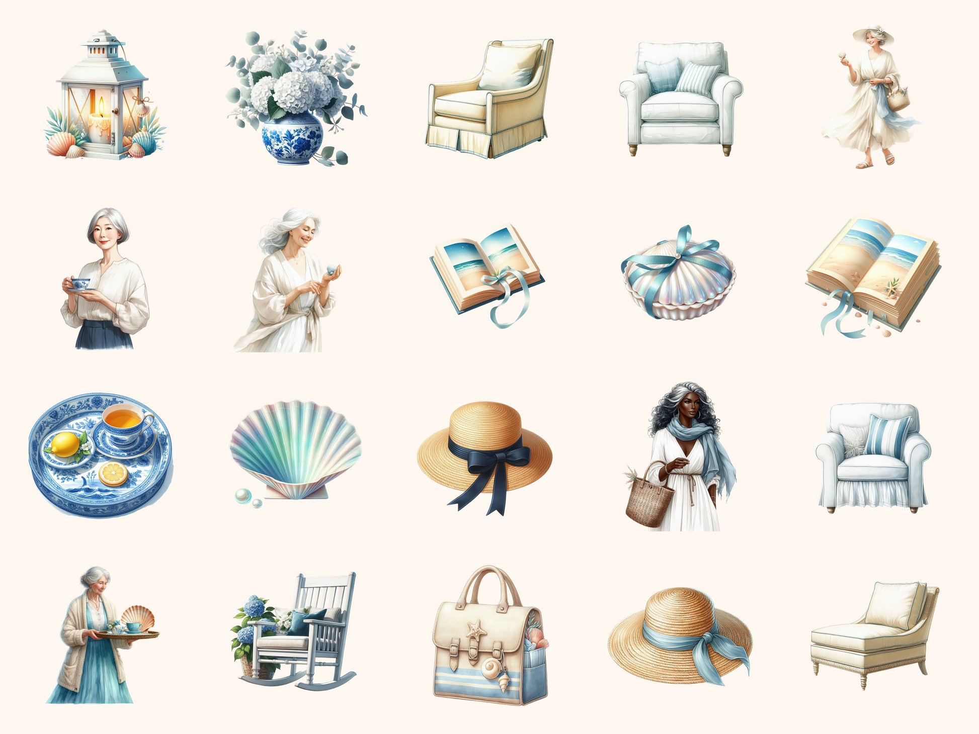 Coastal Grandmother Clipart