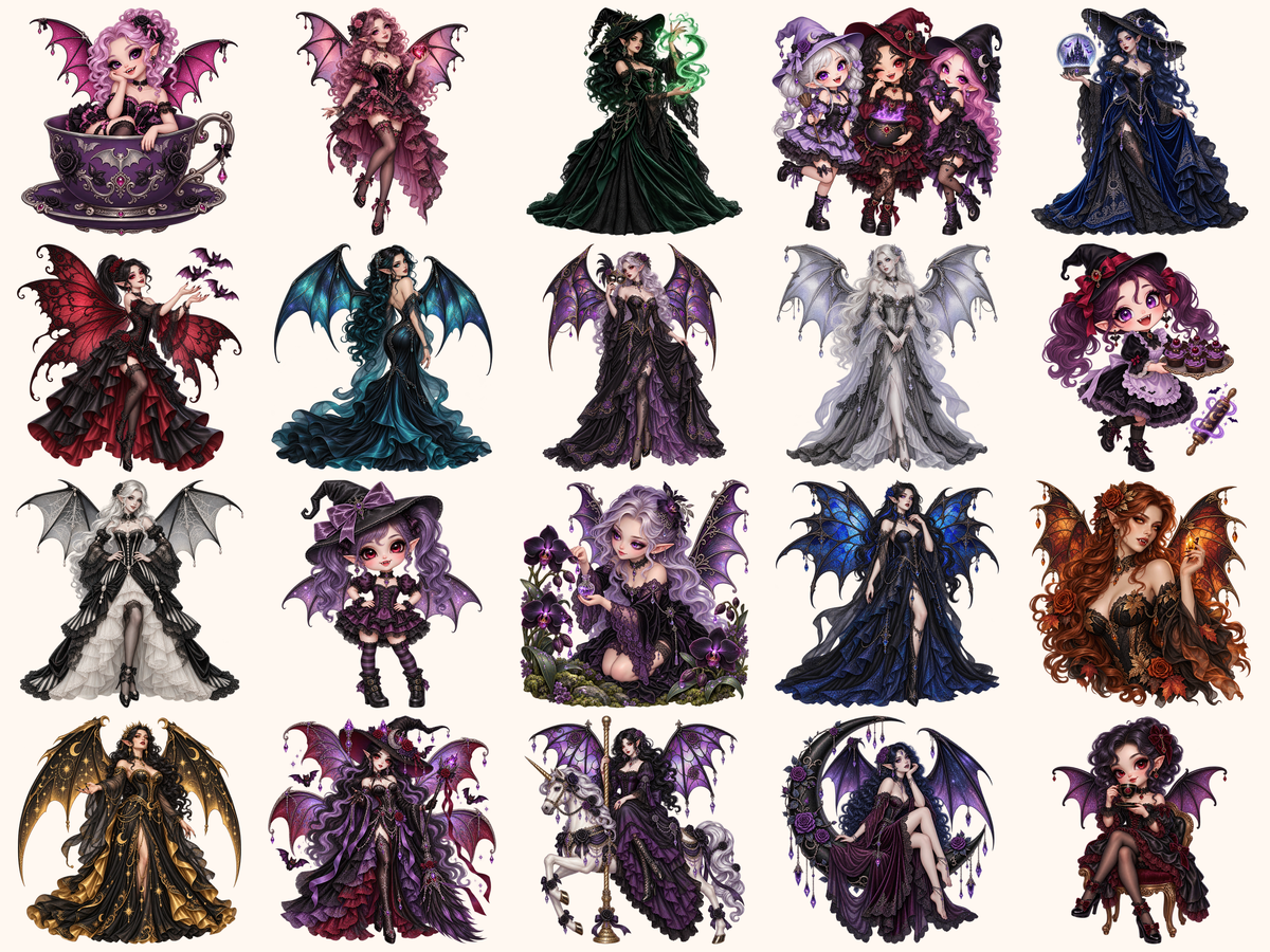 Vampire Witches Clipart — listing preview 4
