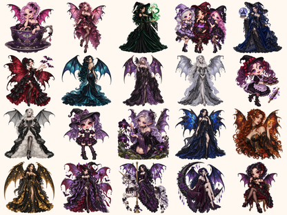 Vampire Witches Clipart — listing preview 4