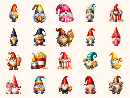 Popcorn Gnomes Clipart