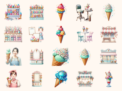 Ice Cream Shop Clipart