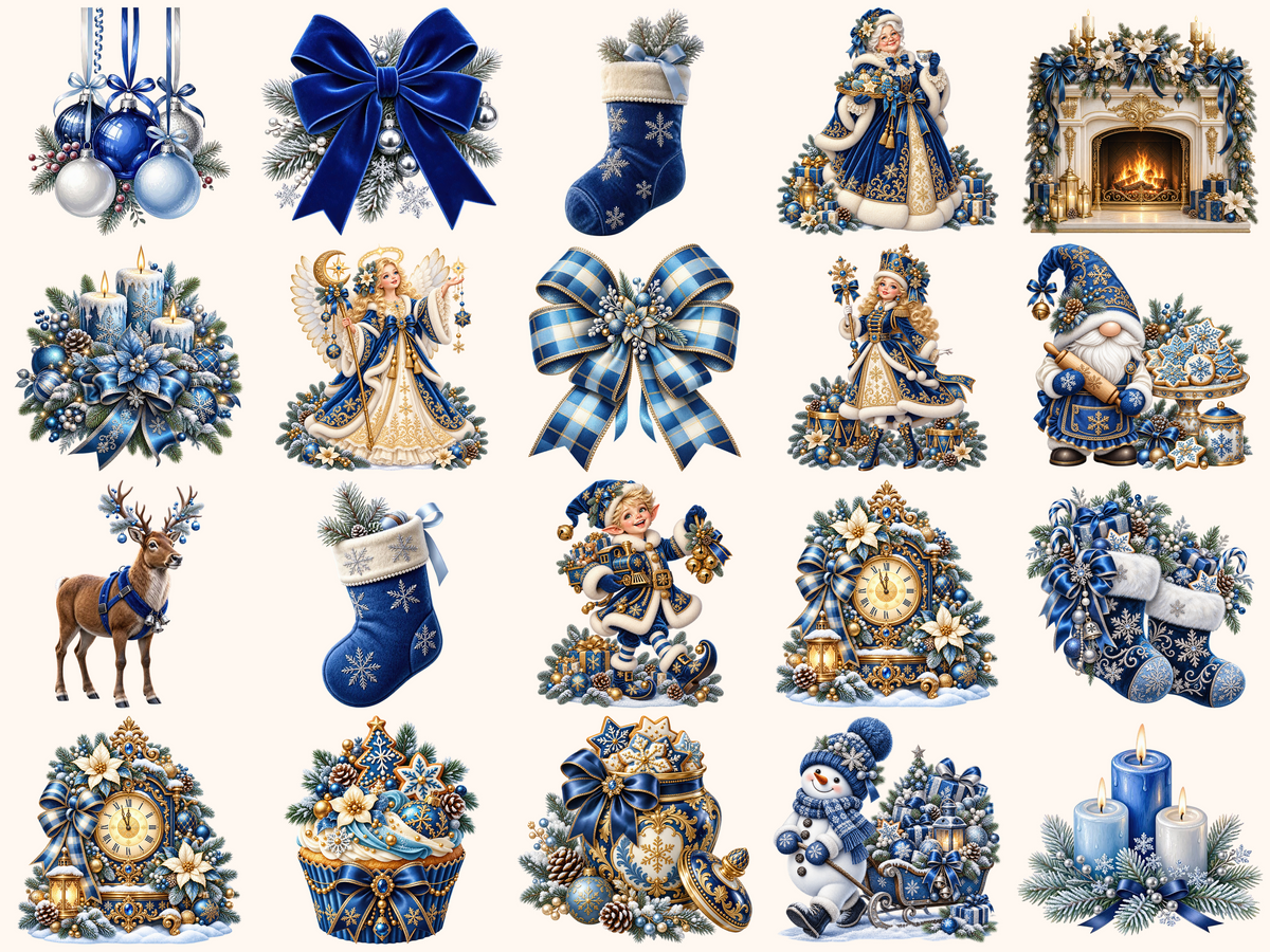 Blue Christmas Clipart