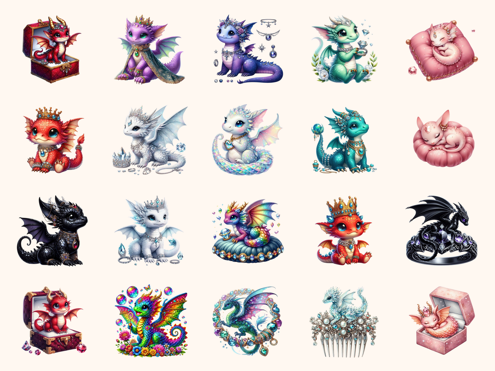 Jewelry Dragons Clipart