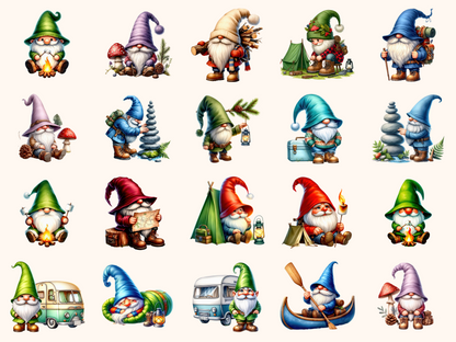 Camping Gnomes Clipart