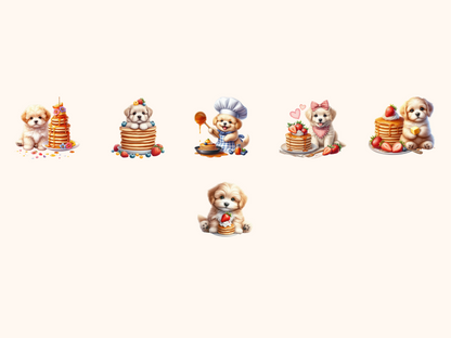 Pancake Puppies Clipart