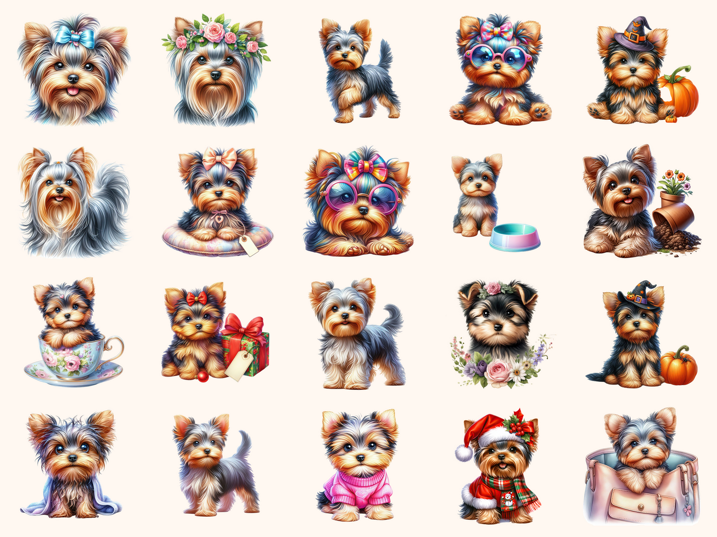 Yorkshire Terriers Clipart