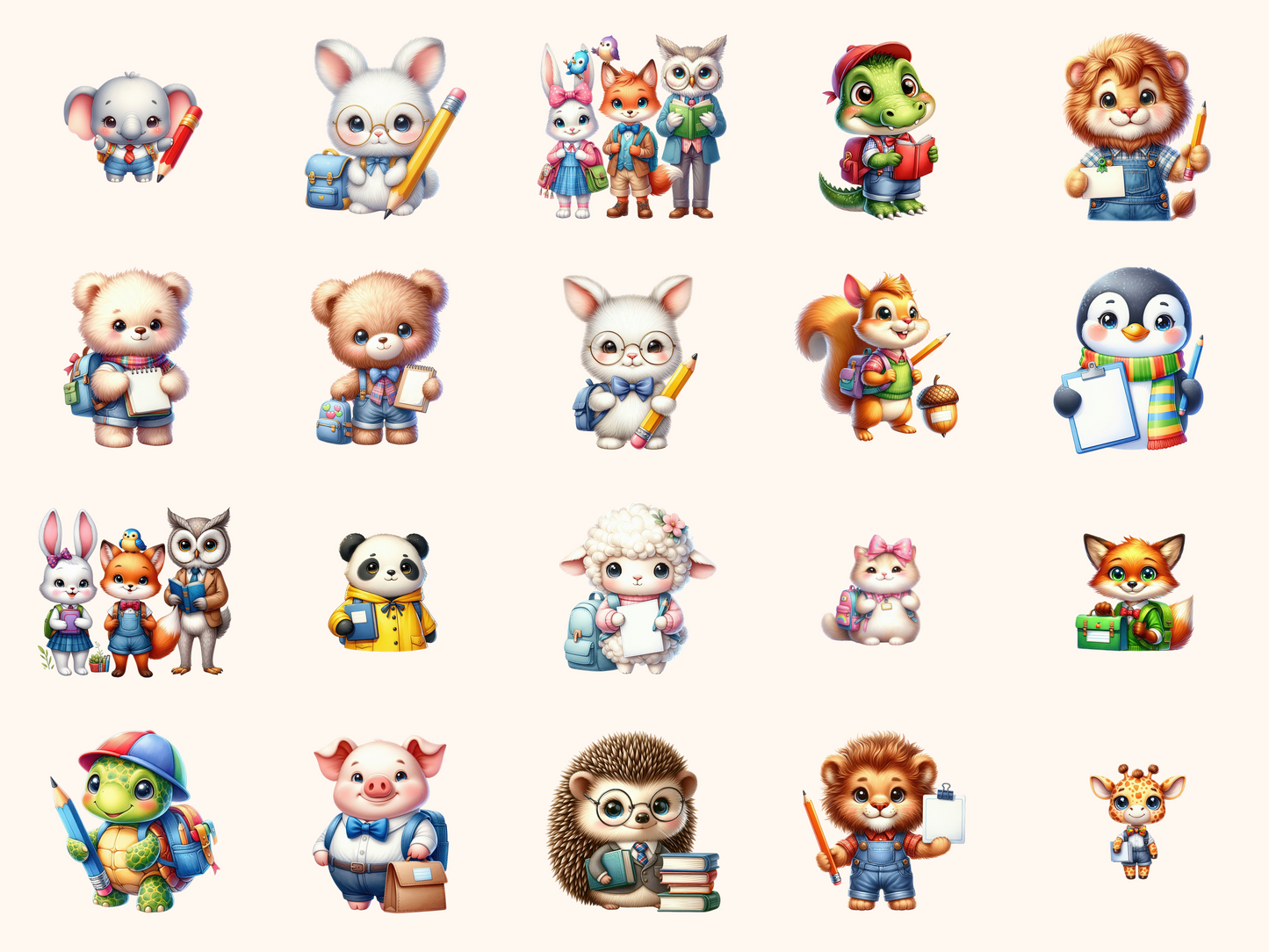 School Animals Clipart