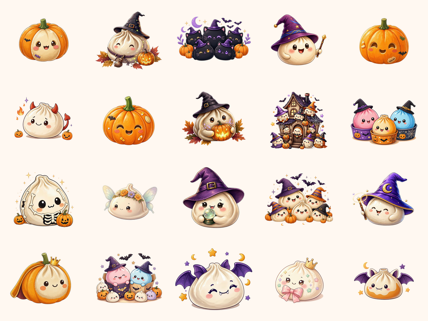 Halloween Dumplings Clipart