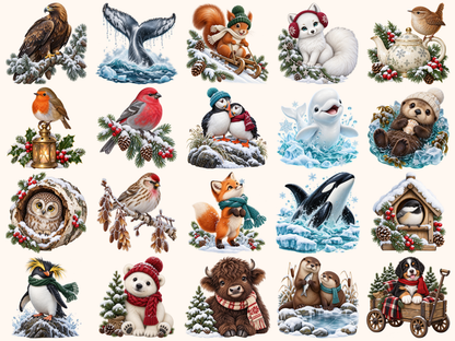 Winter Animals Clipart — listing preview 4