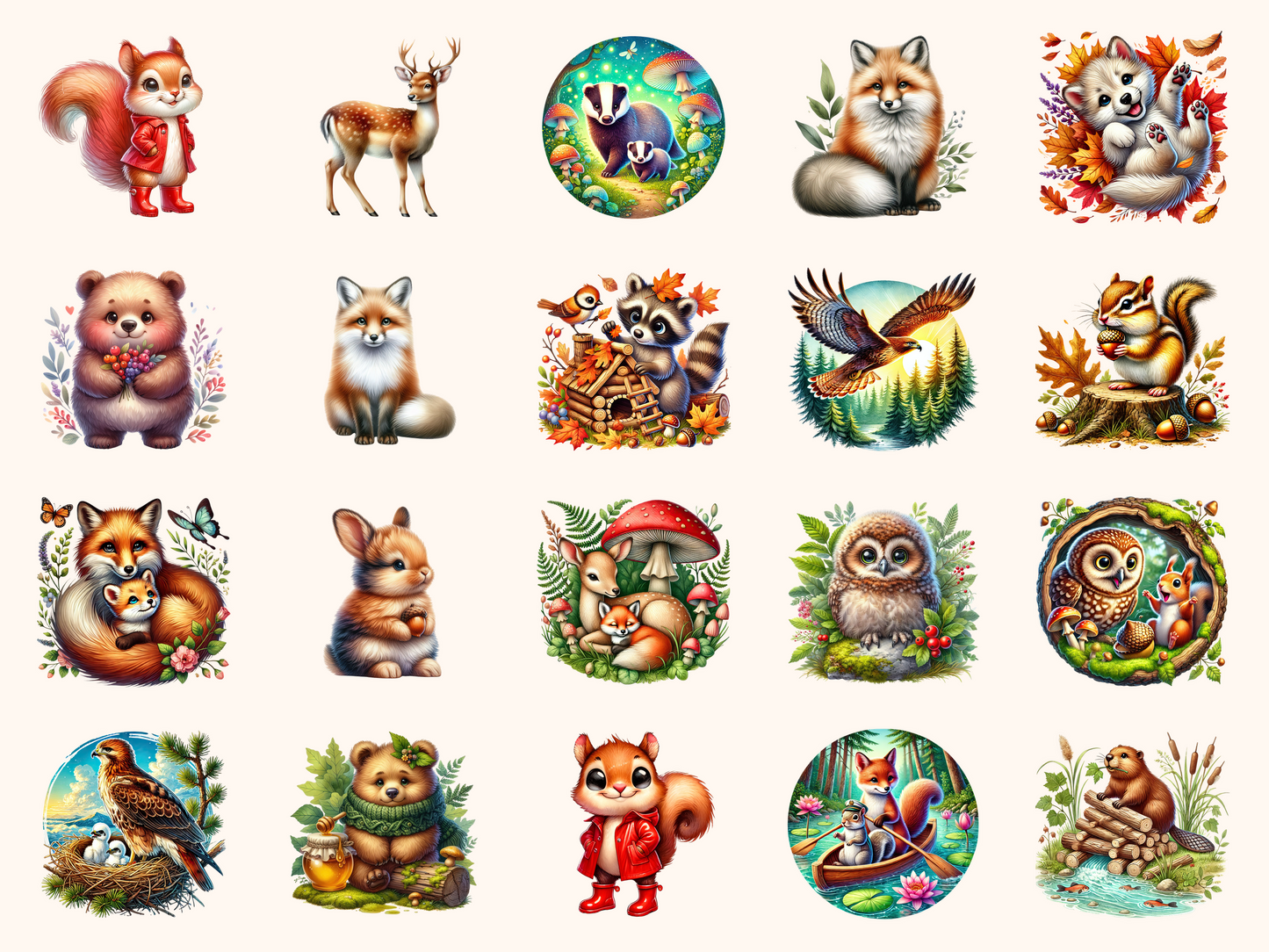 Woodland Animals Clipart