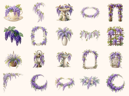 Wisteria Flowers Clipart