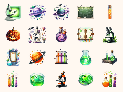 Science Class Halloween Clipart