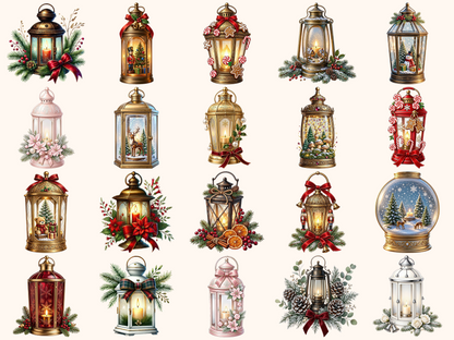 Christmas Lanterns Clipart