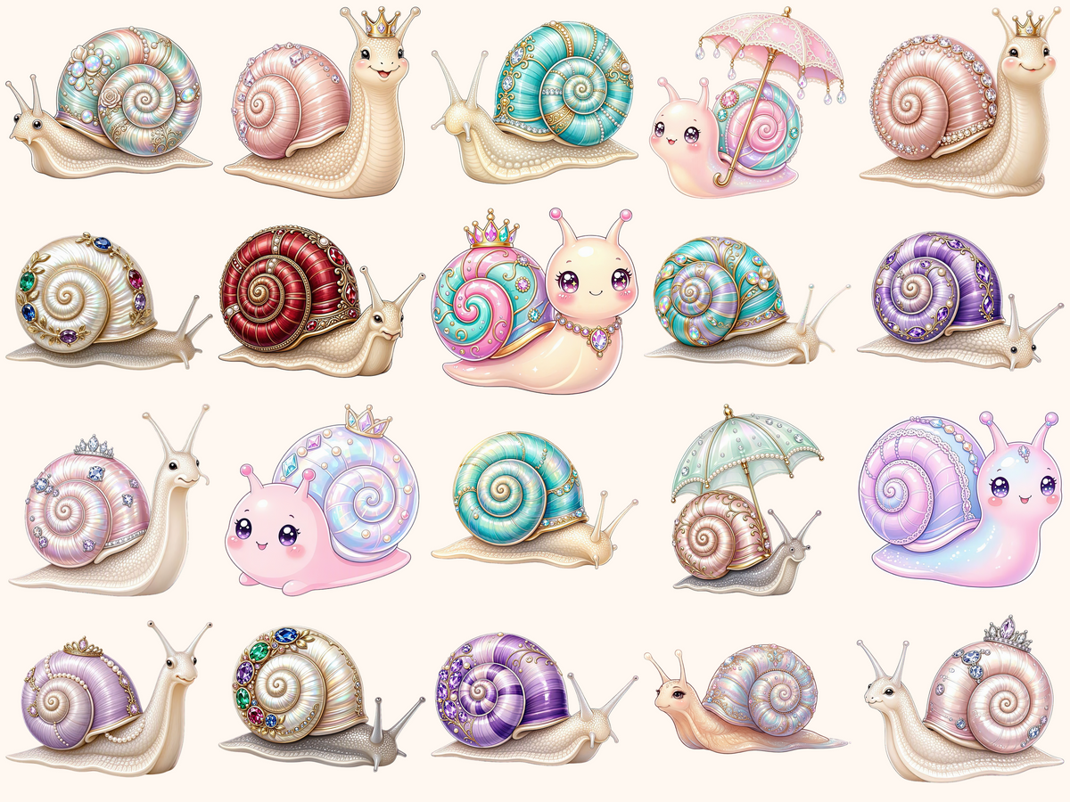 Jewelry Snails Clipart