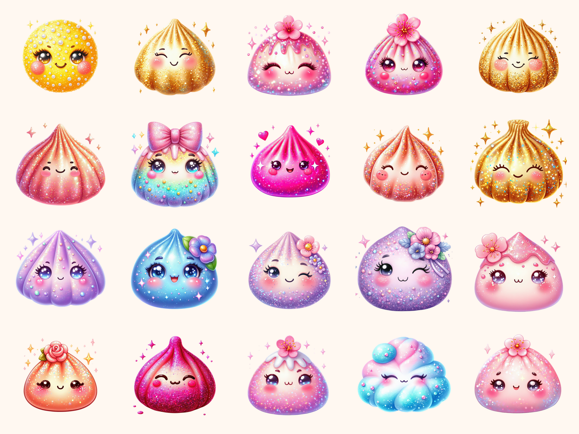 Glitter Dumplings Clipart