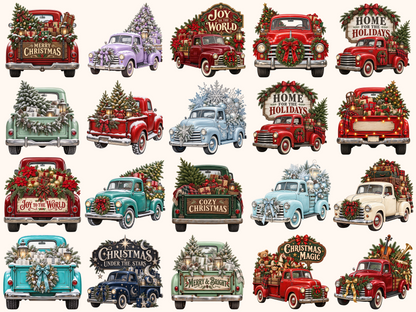 Christmas Trucks Clipart