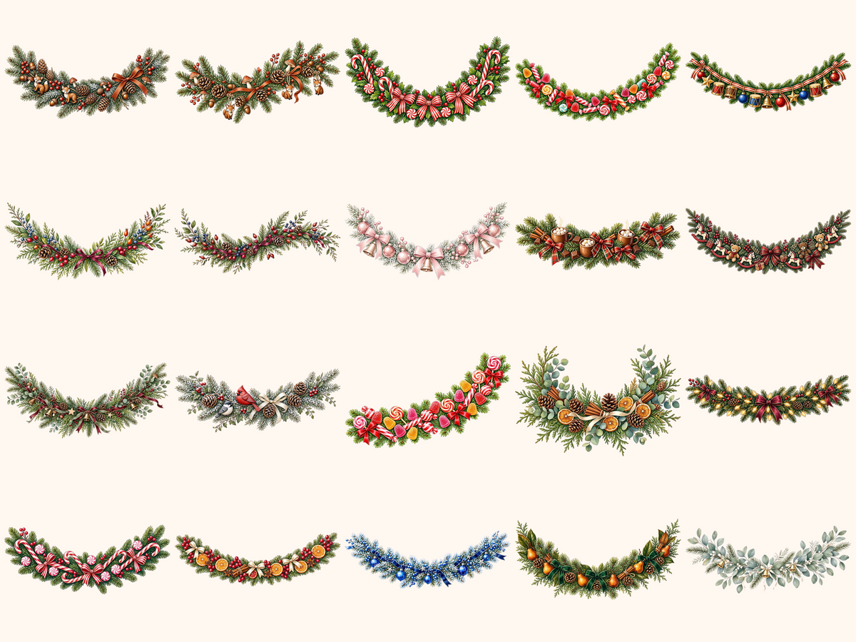 Christmas Garlands Clipart