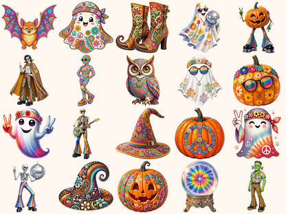 Groovy Halloween Clipart
