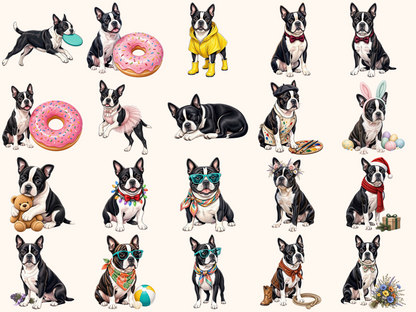 Boston Terriers Clipart