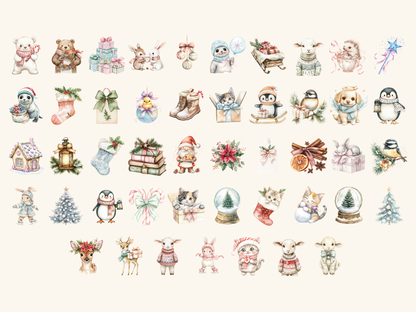 Wonders Christmas Watercolor Clipart