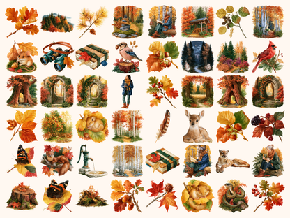 Autumn Forests Watercolor Clipart