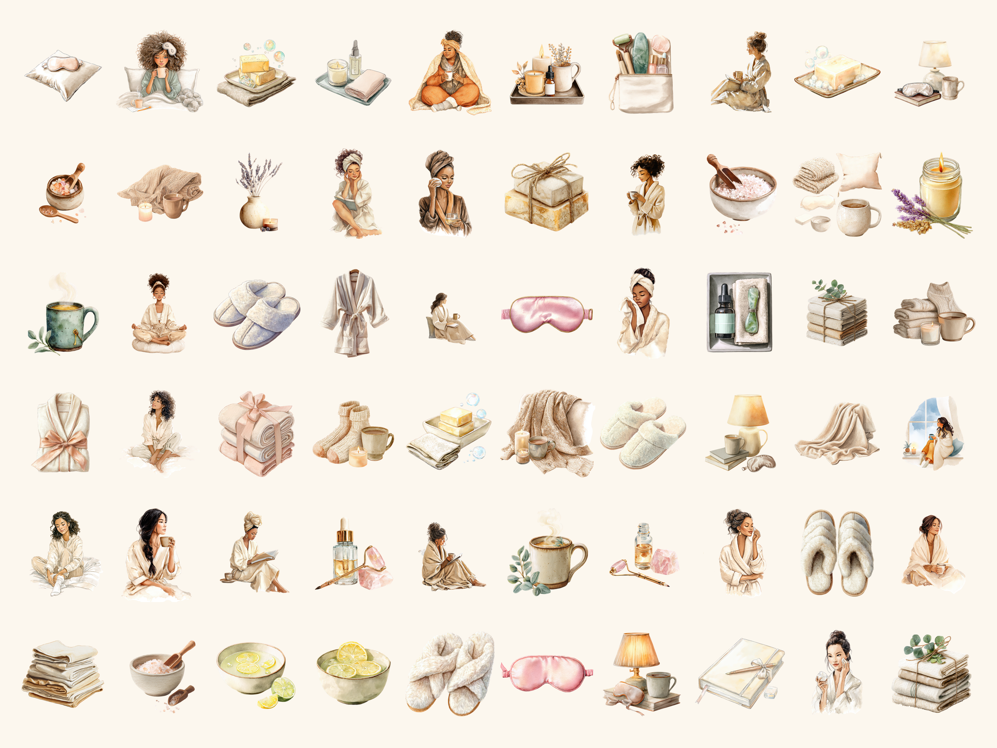 Self Care Watercolor Clipart