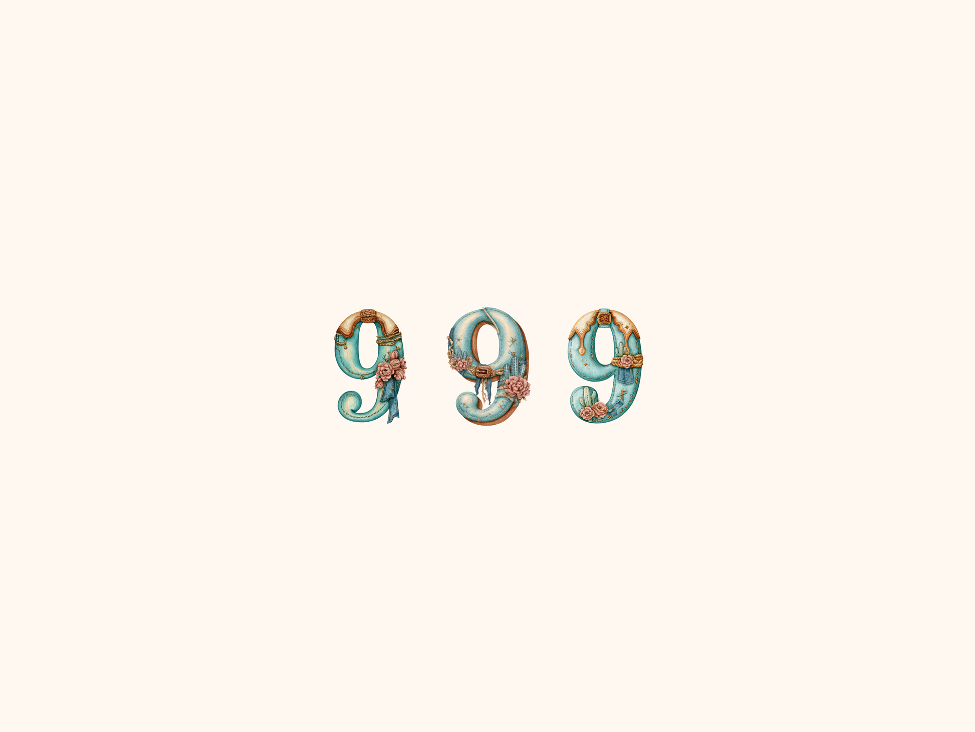 Western Cowgirl Alphabet & Numbers