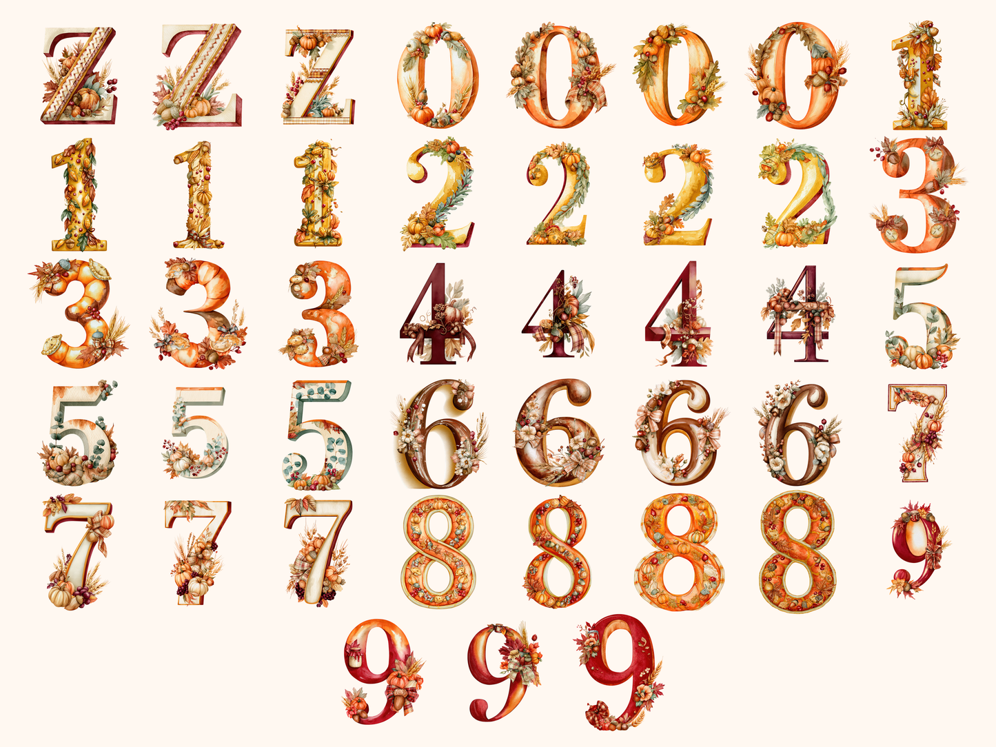 Thanksgiving Alphabet & Numbers
