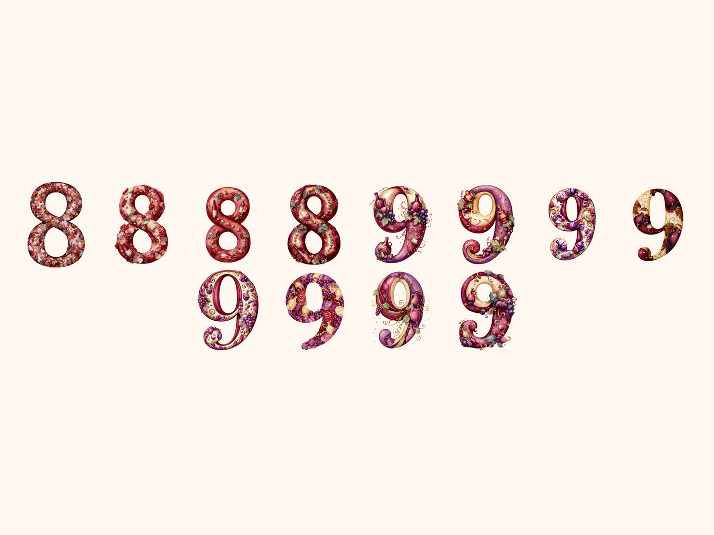 Wine Alphabet & Numbers
