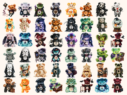 Scare Bears Watercolor Clipart — listing preview 4