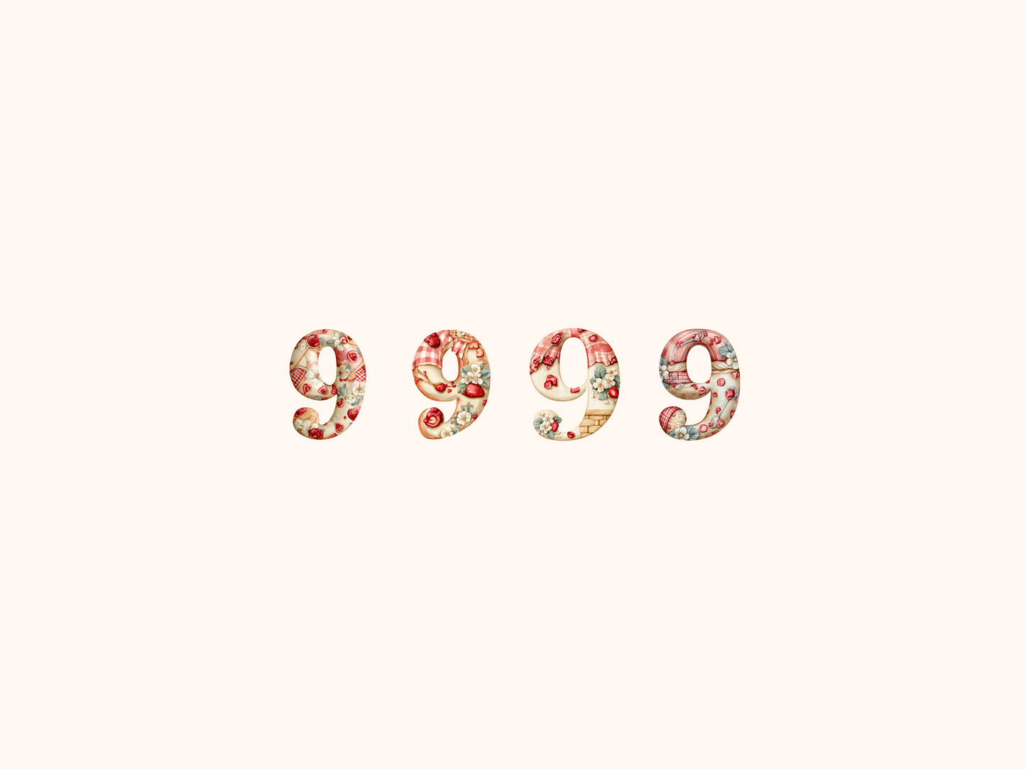 Strawberry Picnic Alphabet & Numbers