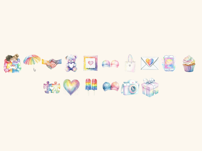 Friendship Day Watercolor Clipart