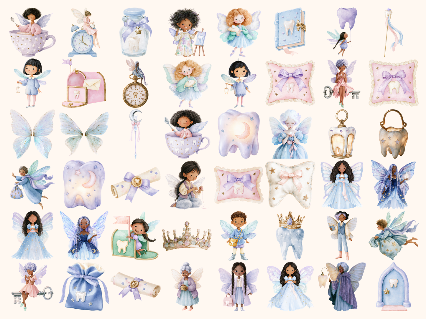 Tooth Fairy Watercolor Clipart