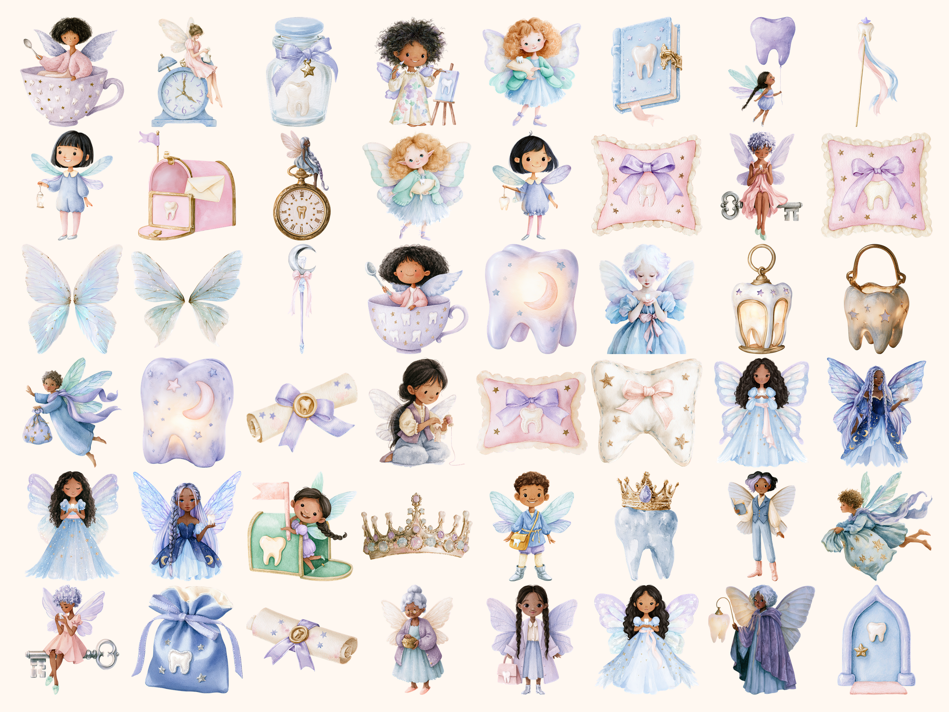 Tooth Fairy Watercolor Clipart
