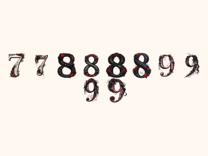 Gothic Romance Alphabet & Numbers