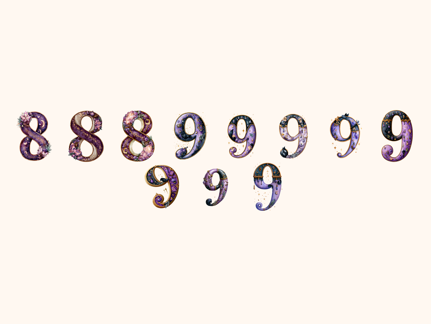 Witchy Magic Alphabet & Numbers