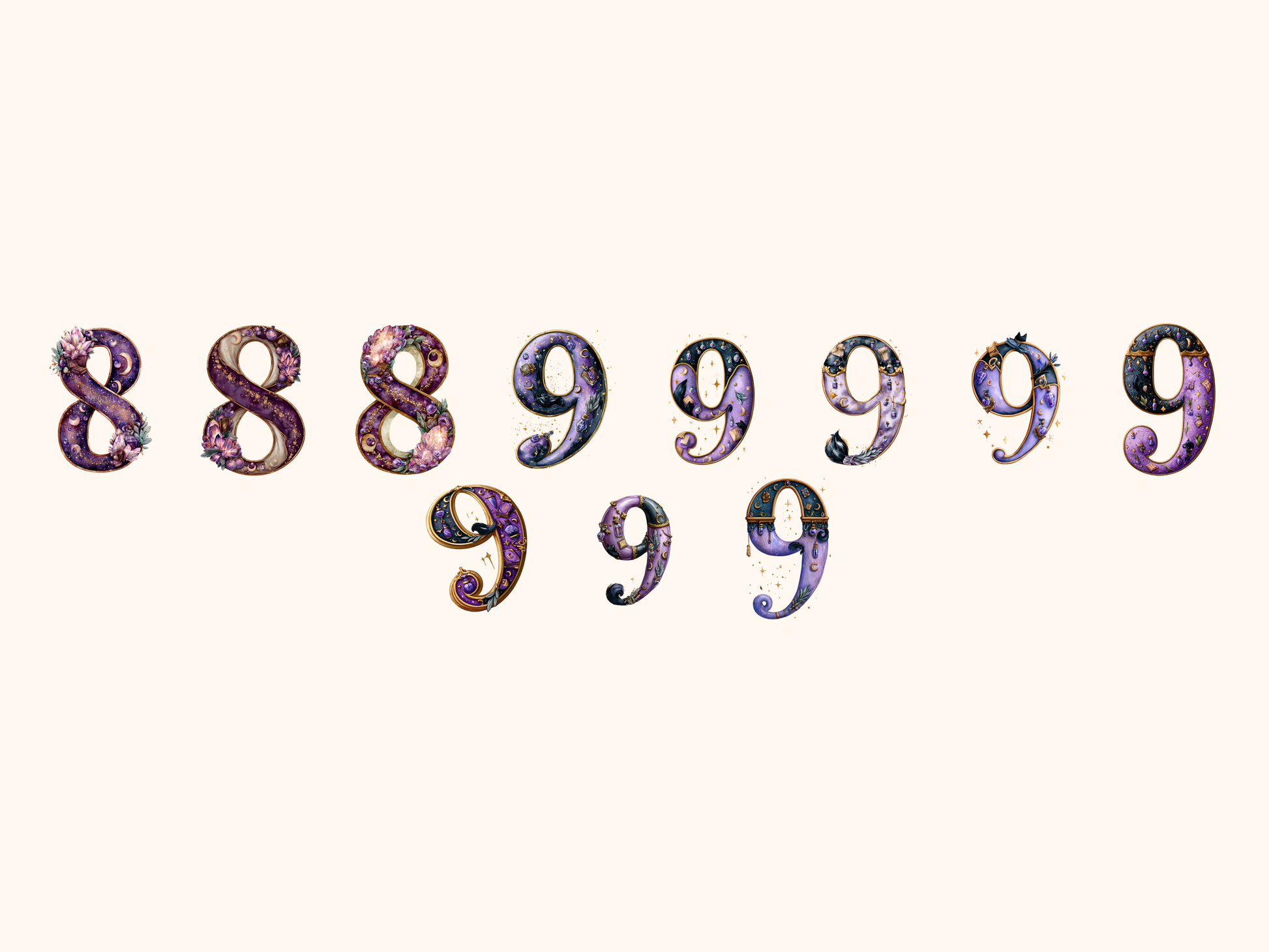 Witchy Magic Alphabet & Numbers