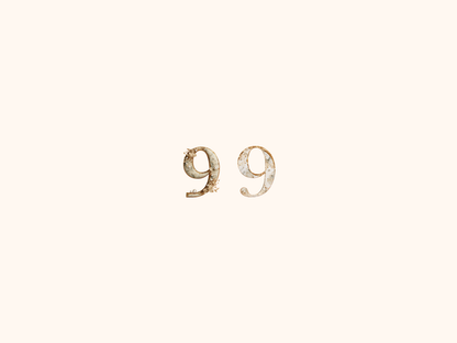Elegant Gold Monogram Alphabet & Numbers