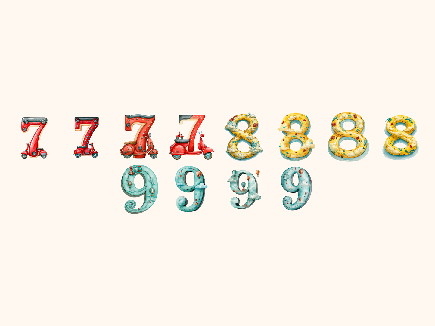Transportation Alphabet & Numbers